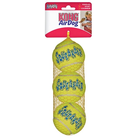 Kong Kong Squeaker Green Rubber Pet Tennis Balls Medium 3 pk KO-AST2